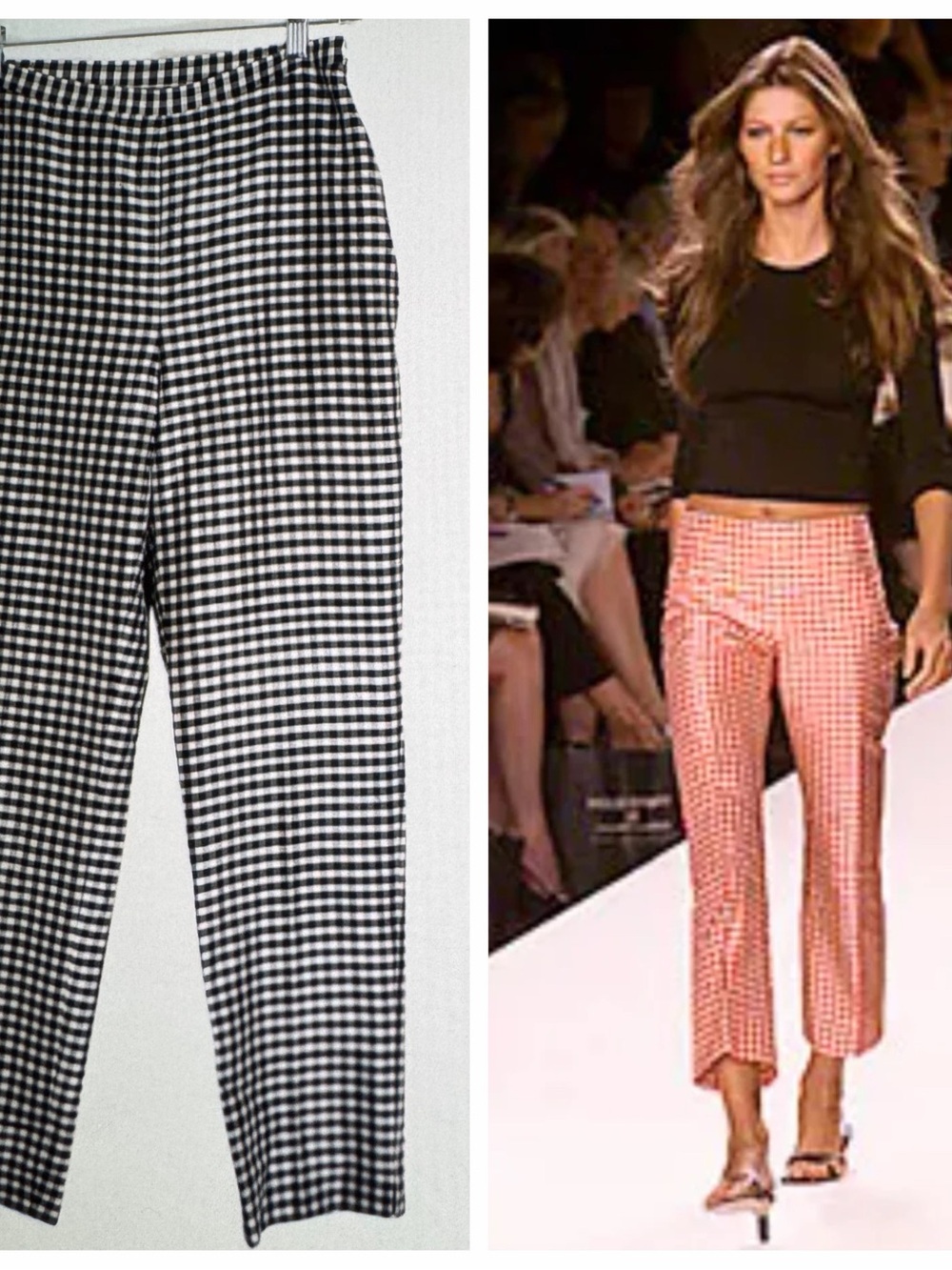 Lauren Ralph Lauren Black and White Checkered Pants Size 6